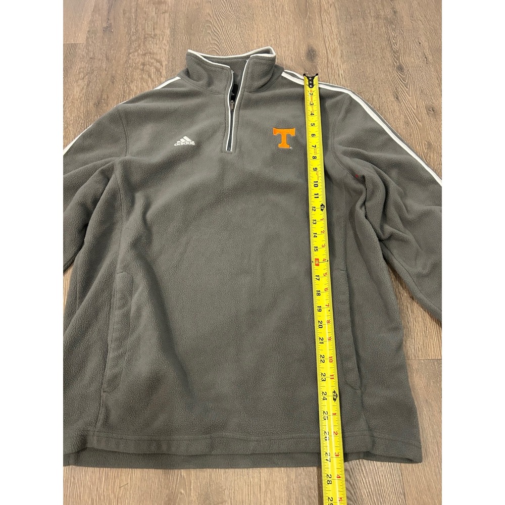 Adidas Mens Tennessee Volunteers Quarter Zip Fleece Pullover Gray Large NCAA - Picture 7 of 9